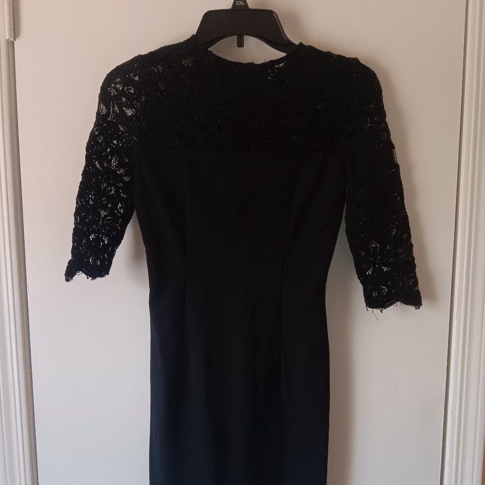 LITTLE BLACK MINI-DRESS WITH LACE MADE BY BB DAKOTA SIZE XS
